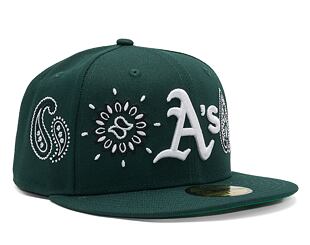 Kšiltovka New Era 59FIFTY MLB All-Over-Paisley Oakland Athletics Team Color / Optic White