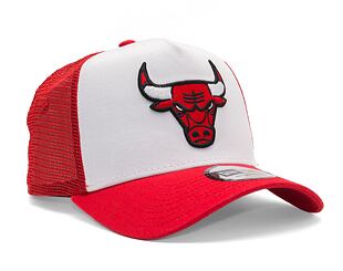 Kšiltovka New Era - NBA Team Clear 9FORTY Trucker - Chicago Bulls - White / Red