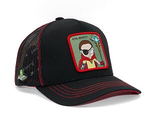 Kšiltovka Capslab Rick and Morty - Wizard Morty Trucker Black / Burgundy