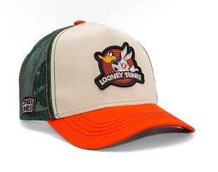 Kšiltovka Capslab Looney Tunes - Daffy and Bugs Bunny v.2 Trucker Beige / Orange