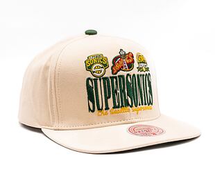 Kšiltovka Mitchell & Ness NBA Reframe Retro Snapback Hwc Seattle Supersonics Off White