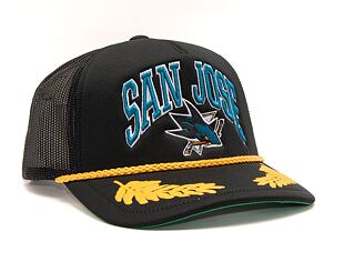 Kšiltovka Mitchell & Ness Nhl Gold Leaf Trucker Sharks Black