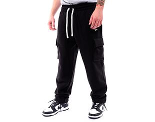 Tepláky New Era Cargo Joggers Black / White