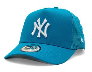 Kšiltovka New Era 9FORTY A-Frame Trucker MLB League Essential New York Yankees - Sunwash Blue / Whit