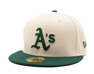 Kšiltovka New Era 59FIFTY MLB Oakland Athletics Retro - Cream White