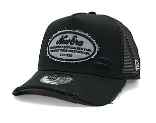 Kšiltovka New Era - Branded Oval Distress Patch 9FORTY Trucker - Black