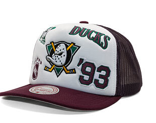 Kšiltovka Mitchell & Ness - Gridlock Trucker Vntg - Anaheim Ducks - White