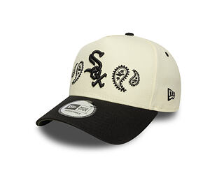 Kšiltovka New Era - MLB Paisley Bandana 9FORTY A-Frame - Chicago White Sox - Cream / Black