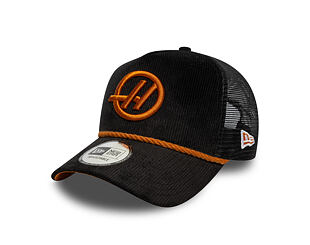 Kšiltovka New Era - F1 Cord 9FORTY Trucker - Haas Formula 1 - Black