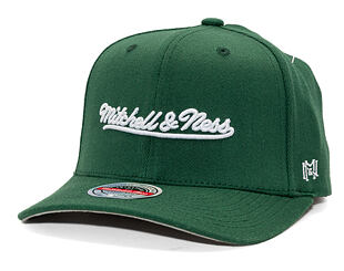 Kšiltovka Mitchell & Ness - Branded Script Stretch  - Dark Green