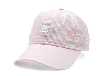 Dětská Kšiltovka New Era - MLB Seersucker 9TWENTY - LA Dodgers - Pink Rouge
