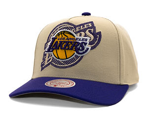 Kšiltovka Mitchell & Ness - Off Tilted - NBA - Los Angeles Lakers - Off White