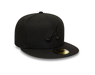 Kšiltovka New Era - MLB Black on Black 59FIFTY - Atlanta Braves - Black