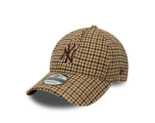 Kšiltovka New Era - MLB Checker 9TWENTY A-Frame - NY Yankees - Camel