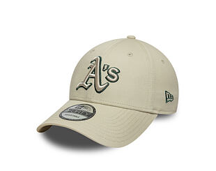 Kšiltovka New Era - MLB Team Outline 9FORTY - Oakland Athletics - Stone / Cilantro Green