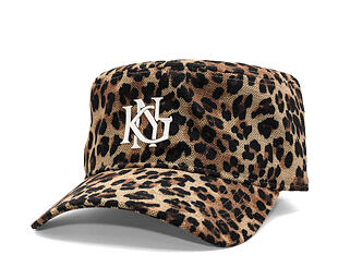 Kšiltovka Kangol - Interlock Pillbox Cap - Leopard Tan