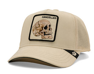 Kšiltovka Goorin - Suede Cancelled Skull Trucker - Wax