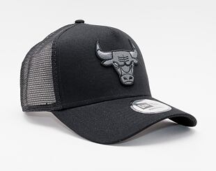 Kšiltovka New Era 9FORTY A-Frame Trucker NBA Black on Black Team Logo Chicago Bulls - Black