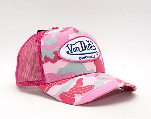 Kšiltovka Von Dutch Boston Trucker Poly Camo Plum/Pink