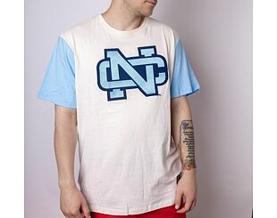 Triko Mitchell & Ness University Of North Carolina Color Blocked S/S Tee Cream