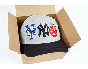 New Era × Adam Wave 9FIFTY Stretch-Snap NY Yankees × NY Mets "Art Pieces" - Grey/Blue