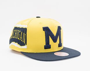 Kšiltovka Mitchell & Ness Jumbotron Snapback University Of Michigan Yellow / Navy