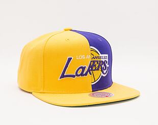 Kšiltovka Mitchell & Ness Split Crown Snapback Los Angeles Lakers Yellow