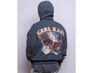 Mikina Karl Kani Small Signature OS Washed Heavy Sweat Eagle Hoodie black