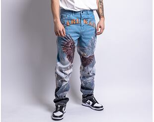 Kalhoty Karl Kani Small Signature Baggy Five Pocket Eagle Denim multicolor