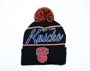 Kulich Mitchell & Ness SCRIPT POM BEANIE HWC New York Knicks Black