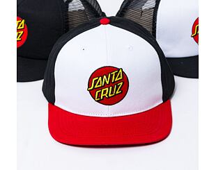 Kšiltovka Santa Cruz Classic Dot Snapback White Black Red