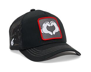 Kšiltovka Capslab Mickey Mouse - Heart Trucker Black