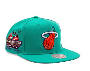 Kšiltovka Mitchell & Ness NBA Desert Green Snapback Miami Heat Teal