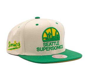 Kšiltovka Mitchell & Ness NBA Sail 2 Tone Snapback Hwc Seattle Supersonics Off White