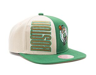 Kšiltovka Mitchell & Ness NBA Pop Panel Snapback Boston Celtics Off White / Green