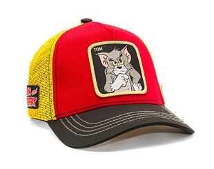 Kšiltovka Capslab Tom & Jerry - Tom Red / Yellow