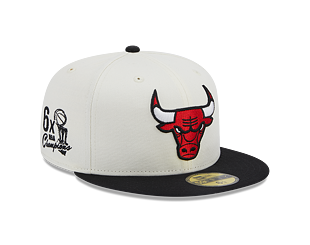 Kšiltovka New Era 59FIFTY NBA Championships Chicago Bulls White / Black