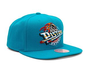 Kšiltovka Mitchell & Ness NBA Detroit Pistons Team Ground 2.0 Snapback teal