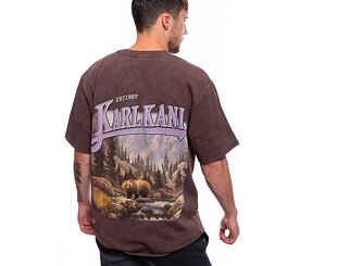 Triko Karl Kani Small Signature Washed Heavy Jersey Landscape Tee brown