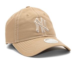 Dámská kšiltovka New Era 9TWENTY MLB Washed New York Yankees Camel / White