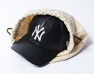 Kšiltovka New Era - MLB Image Drop - Leather 9FORTY - NY Yankees - Black / Off White