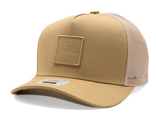 Kšiltovka Brixton - Alpha Block X C Mp Mesh Cap - Sand/Sand