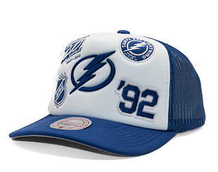 Kšiltovka Mitchell & Ness - Gridlock Trucker - Tampa Bay Lightning - White