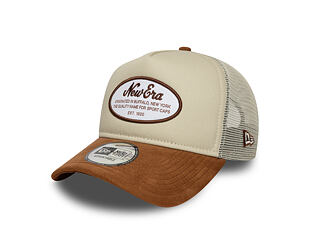 Kšiltovka New Era - Western Oval Patch Foam 9FORTY Trucker - Stone / Auburn