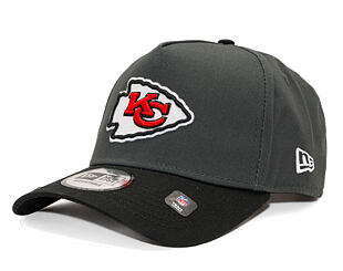 Kšiltovka New Era - NFL Charcoal Drop 9FORTY A-Frame - Kansas City Chiefs - Steel Clouds / Black