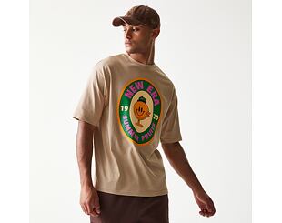 Triko New Era - Fruit Graphic Oversized Tee - Camel