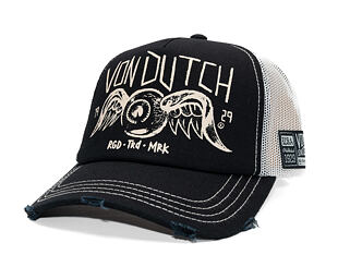 Kšiltovka Von Dutch - Trucker - Eye Out Side Patch Black/White