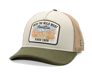 Kšiltovka New Era - Branded Wild West Patch 9FORTY M-CROWN A-Frame Trucker - New Olive / Stone
