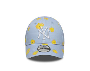 Dětská Kšiltovka New Era - MLB Summer Print 9FORTY - NY Yankees - Sky Blue / Yellow
