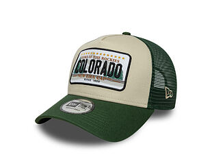 Kšiltovka New Era - Branded Licence Plate 9FORTY A-Frame Trucker - Cilantro Green / Stone